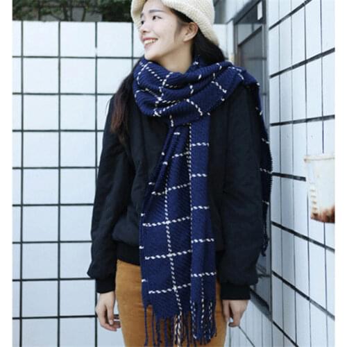 2019 winter classical plaid scarf for women thicked warm cashmere shawl scarf poncho female foulard femme scarfs for ladies