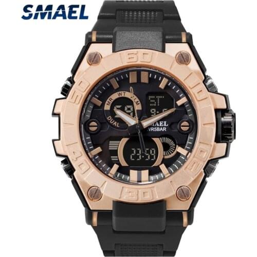 SMAEL New Watch Men Fashion Sports Chronograph Watches Man Military Clock Luxury Brand Mens Waterproof Calendar WristWatch