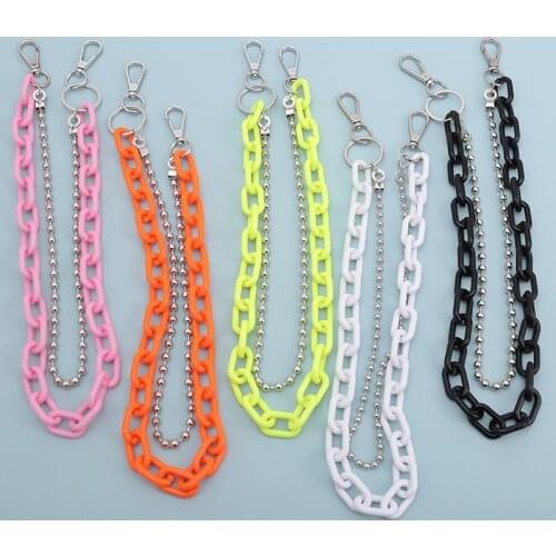 Double Layer Punk Hip-Hop Acrylic Belt Waist Chain Multilayer Pants Jean Jewelry