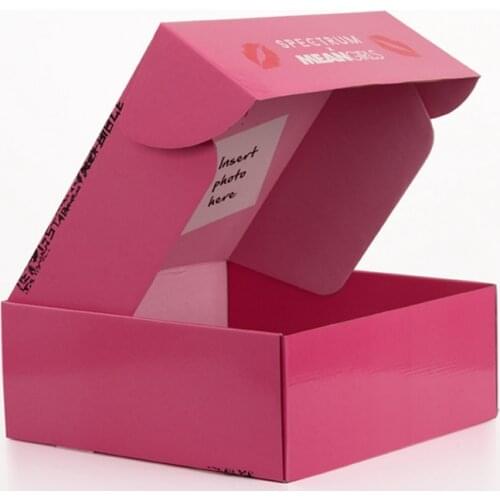 Shopify Eco Friendly Cosmetic Clothes Apparel Shipping E Flute Corrugated Cardboard Pink Mailer Boxes