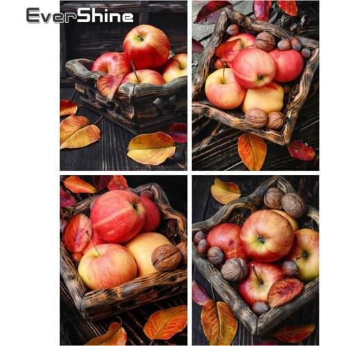 EverShine Diamond Painting Fruit Cross Stitch Mosaic Art Kits Diamond Mosaic Landscape Picture Rhinestones Handmade Wall Decor
