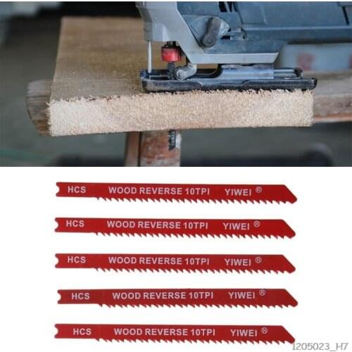 5pcs Durable U-shank High Carbon Steel 6 8 10 12 TPI Reciprocating Saw Blade Cutter For Wood Jig Cutting