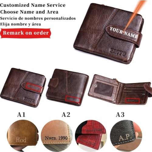 Free Engraving Name Female Small Women Genuine Short Leather Wallet Coin Purse Wallet Lady Money Card Holder Zipper Poucht Hasp