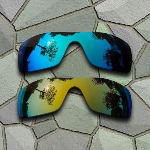 Sky Blue&Yellow Golden Sunglasses Polarized Replacement Lenses for Oakley Batwolf