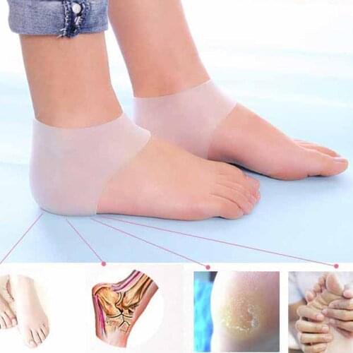 NEW Plantar Fasciitis Shock Absorbing Silicone Gel Sleeve Breathable Protective Heel Cracked Foot Skin Care Pain Relief