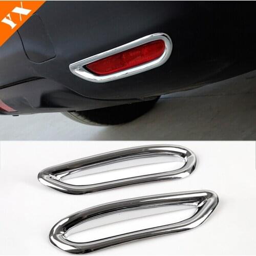 Trim Shell Car Accessories 2pcs ABS Chrome for Nissan Qashqai J11 2015 - 2018 Rear Fog Light Lamp Sticker Decoration Cover