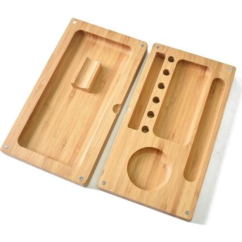 The New Solid Wood Cigarette Tray Tobacco Rolling Tray Storage Plate Weed Herb Grinder Cigarette Holder Smoking Accessories