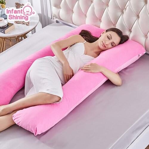 Pregnancy Pillow U Shaped Sleeping Support Pillow for Pregnant Women 100% Cotton Maternity Pillows Pregnancy Side Sleepers