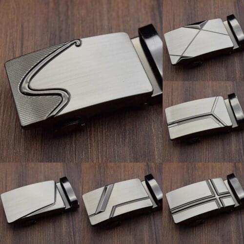 Fashion Mens Business Alloy Automatic Buckle Unique Men Plaque Belt Buckles for Ratchet Men Apparel Accessories