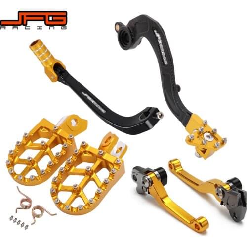 Motorcycle CNC Shifter Shift Foot Brake Clutch Pedal Lever Foot Pegs Rests For SUZUKI RMZ250 10-18 RMZ450 08-19 DRZ400S DRZ400SM