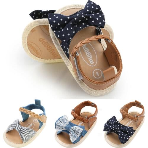 White Lace Bow-Knot Summer Children Girls Beach Sandals Sneaker Lace Pricness Casual Single Shoes 0-18 Months