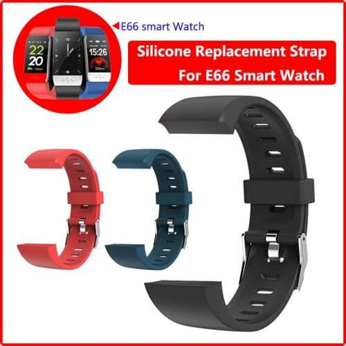 Silicone Replacement Belt for E66 Body Temperature Smart Watch Strap Wristband Rubber Bracelet Wrist Straps For E66 ECG Watch