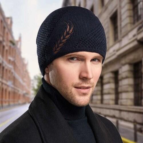 Skullies Beanies Men Winter Hat Women Knitted Hats For Men Cap Winter Beanie Hat Gorro Thick Warm Brimless Fur Bonnet Mens Cap