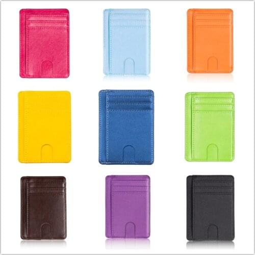 Slim Wallet | RFID Blocking Minimalist Credit Card Holder, Leather Wallet Credit ID Card Holder Purse Money Case for Men Women