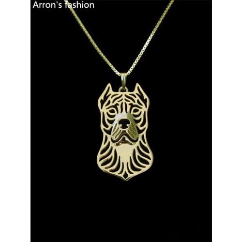 Trendy cute Perro de presa canario pendant necklace women statement men animal jewelry