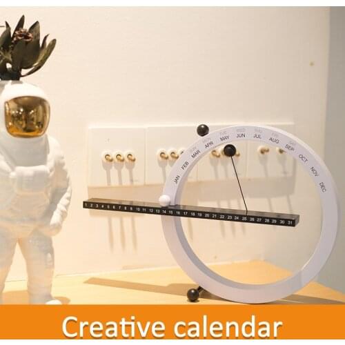 European Style Time Perpetual Table Calendar Manual Desk Calendario Home Decoration Best Birthday Gift