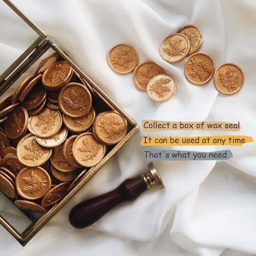 Wax Seal Metal Plant Stamp Set Handle Sealing Wax Stamps Head Vintage Flower Rocket Copper Head For Scrapbooking Decor