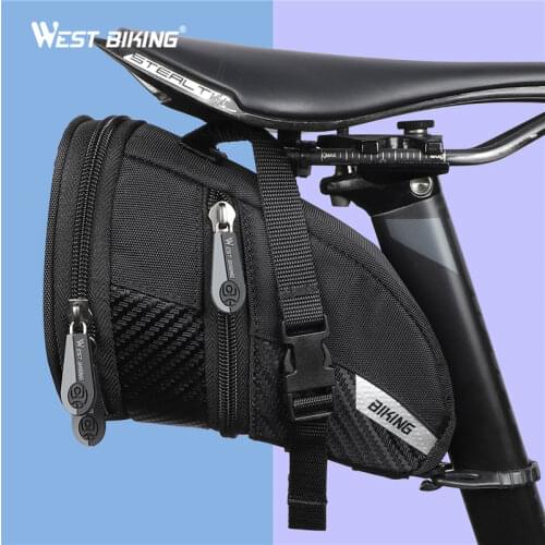 WEST BIKING Bicycle Saddle Bag 3D Shell Rainproof Can Be Installed Taillight Bike Tail Bag MTB Road Bike Bag Bicycle Accessories