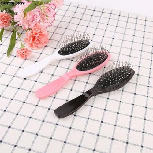 1pc Plastic Handle Steel Tooth Comb Anti Static Comb Brush For Wig Hair Extensions Comb Hair Styling Tools