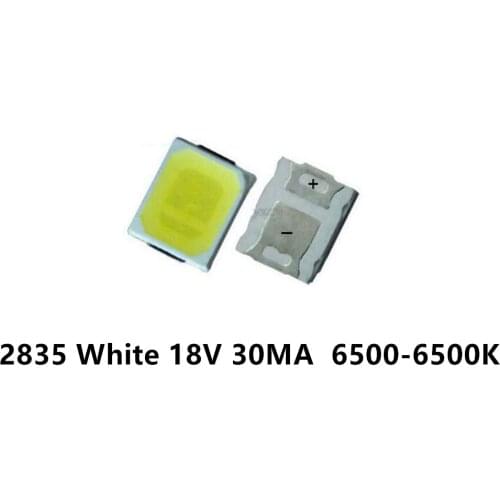 300piece/lot High Brightness SMD LED 2835 1W White 18V 30MA 6500-6500K