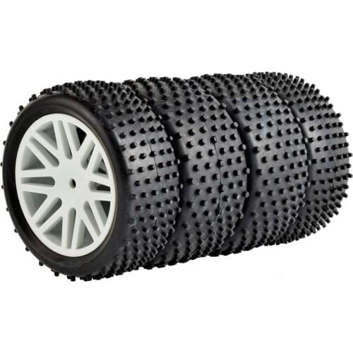 4 Pcs 1:10 RC Off-road Car Model Tires Fot For HSP 94107/94166/94106 HPI Nanda Kyosho Feishen Henglong RC Buggy Truck Model