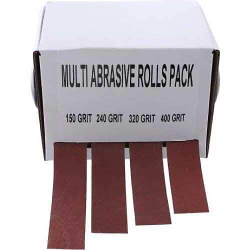 4pcs 25mmx6m Sanding Belt Roll Drawable Emery Cloth Sandpaper Grinding Belts Soft Sandpaper Roll for Wood Turners