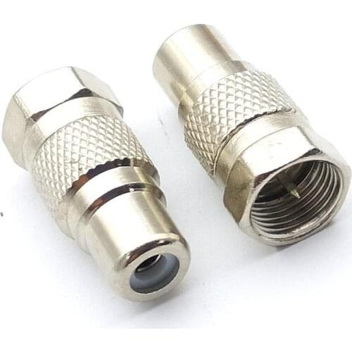 5pcs RCA Female to F-Type Coax Male Adapter for CCTV Surveillance Cameras