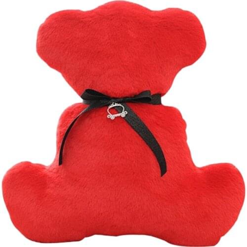 Bow Tie Ribbon Bear Doll Pillow Baby Plush Animal Doll Toy For Kids Children Boys Girls Birthday Valentines Day Gift