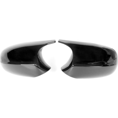 1 Pair Glossy Black Car Rear View Side Mirror Cap Cover Fit for BMW E81 E82 E87 E90 E91 E92 E93 2010 2011