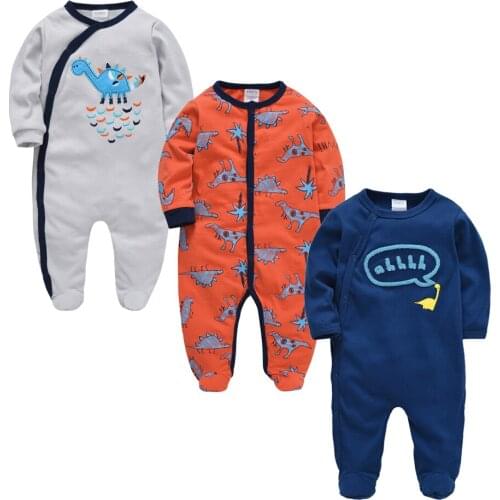 2020 Baby Girls Boys Clothes Summer Cotton Jumpsuit Newborn Babies Rompers 0-12 m Long Sleeve Clothing