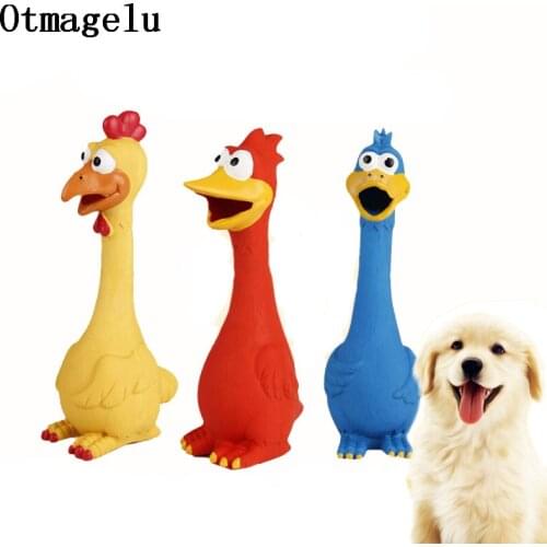 Cute Funny Screaming Chicken Big / Puppy Interactive Chewing Depressurize Chicken Dog Toy Cleaning Teeth Small Pet Squeaker Toy