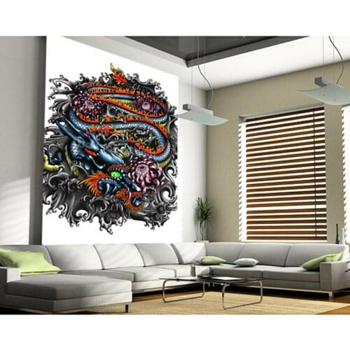 Custom wallpaper for walls 3 d, Japanese Dragon for the sitting room the bedroom TV setting wall PVC papel de parede