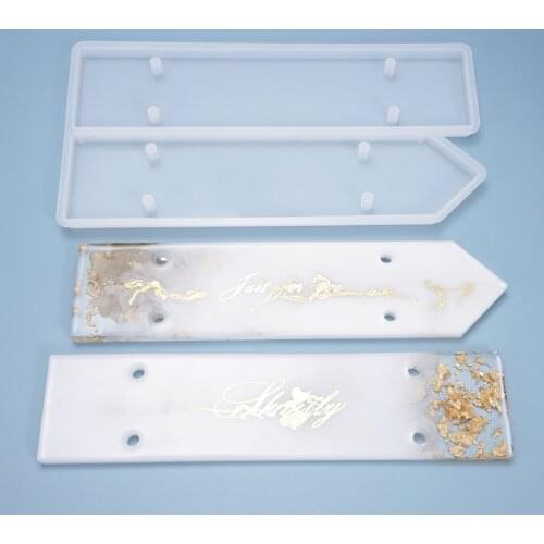 Doorplate Sign House Door Listing Silicone Mold Plates Craft Making Store Home Christmas Decoration Party Supplies epoxy resin