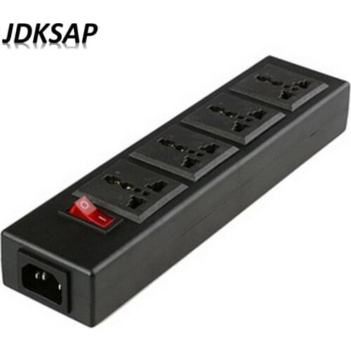 Power Strip 250V 10A 1.5M Cord 4 jack Universal Power Socket Outlet Plug Adapter UK/EU/US Power Cord Converter