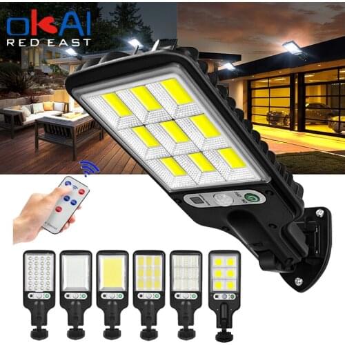 Solar LED Street Light Waterproof PIR Motion Sensor Smart Remote Control Lamp 1200W Outdoor Garden Security Wall Light