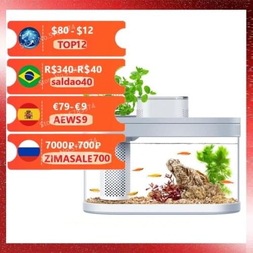 Mijia Geometry Amphibious Eco Fish Tank Pro Automatic Timing Feeding Wifi Smart Box Work With Mijia Full Color Gamut Lighting