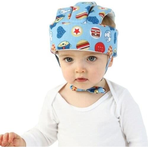 Baby Protective Helmet Toddler Anti-fall Harnesses Cap with Chin Strap Adjustable Headguard Breathable Head Cushion Kids