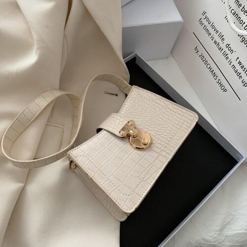 Women Casual Shoulder Messenger Bags PU Leather Pure Color Chain Tote Purses Youth Ladies Simple Versatile Bag