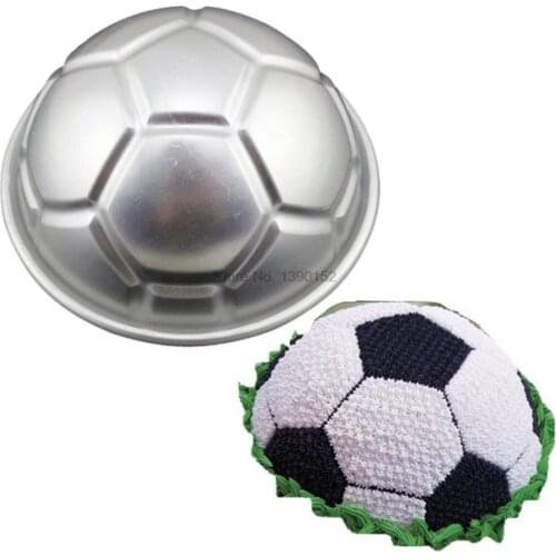 200pcs 3D Football Shape Cake Mold AluminumBall Sphere Non-toxic Cake Mould Chocolate Pan Mold Kitchen Baking Tools