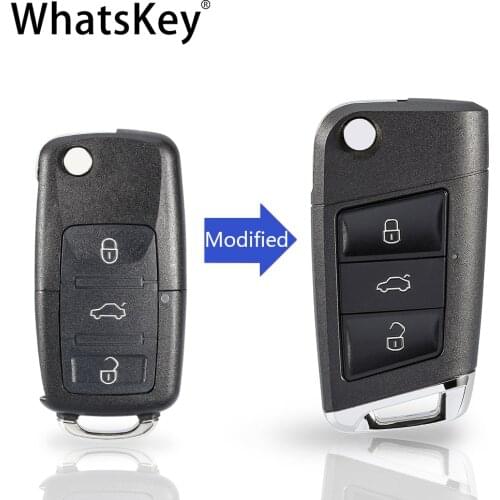 3 button VW Modified Flip Remote Key Shell For Volkswagen Golf MK5 Passat B5 B6 Beetle Jetta Polo Replacement Car key Case Cover