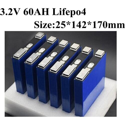 4pcs 3.2v Lifepo4 Battery Cells 60Ah 180A Lifepo4 Batterie for Solar Energy Storage Golf Car Inverter Battery