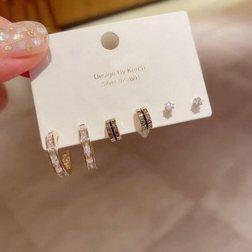 6 pieces/set Simple Round Circle Small Ear Hoop Earring Set For Women Fashion Daily Jewelry Gifts Wholesale 2020 S-E1292