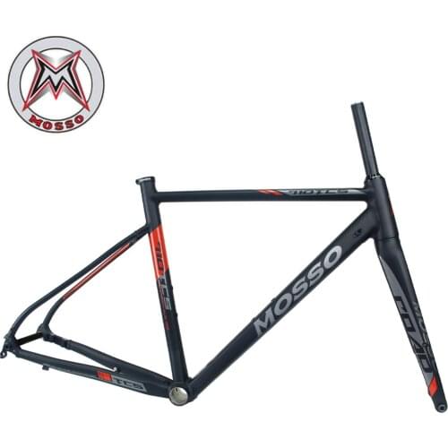 MOSSO 710TCS Aluminum Alloy Road bike Frame With Carbon Front Fork Ultra-light 700C Thrux Axle Frameset Bicycle Accessories