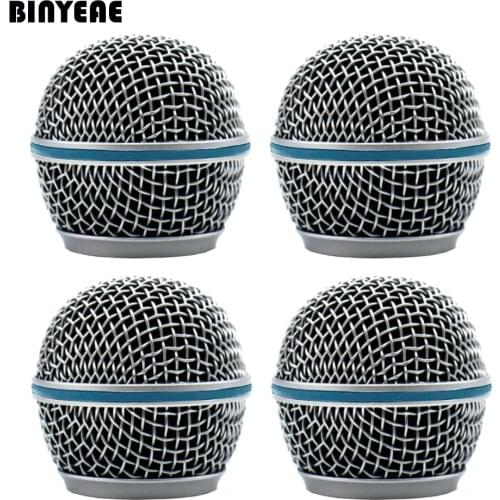 Wireless Microphone Metal Head Cover Compatible with Dynamic Mike Shure Beta58 Slx2 Series