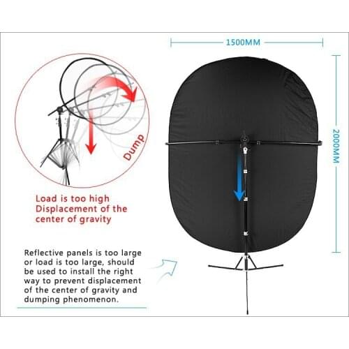 Fotografia photo studio light reflector bracket grip holder 68-180 cm Holding cross Arm boom reflector stand equipment