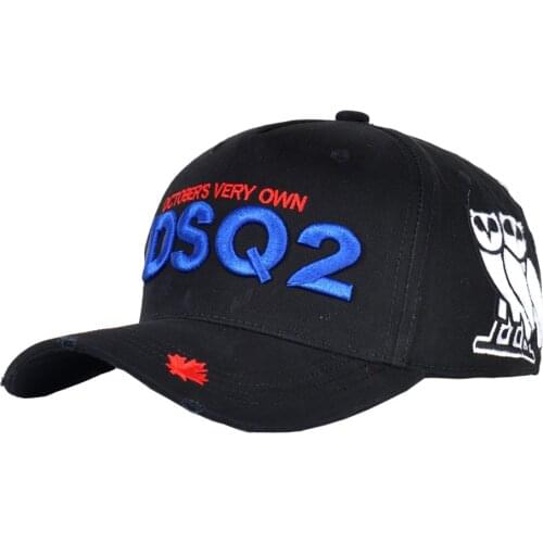 Dsq2 brand hat men Baseball Caps 100% cotton DSQ Letters black Adjustable Baseball Caps High Quality Dsq Logo 2021 cap for men