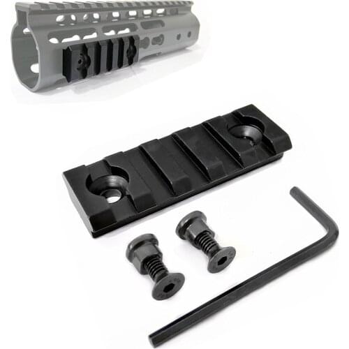 FIRECLUB Hunting 2.2 Inch Picatinny Weaver Rail 5 Slot Aluminum Keymod/Mlok Airsoft Rifle Scope Mount Accessories