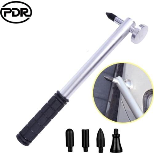 PDR Tools Paintless Dent Repair Tools Aluminum Dent Hail Hammer Tap Down Tools With 5 pcs Screw-on Plastic Tips