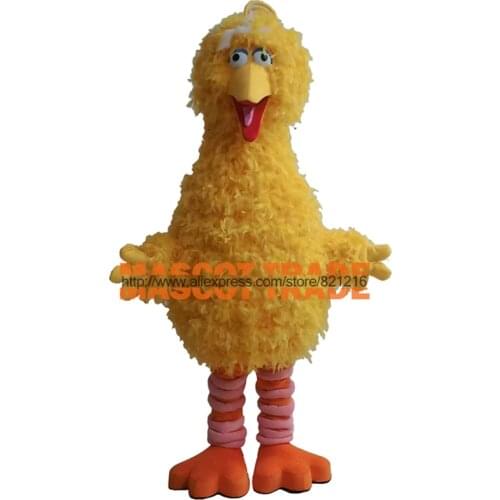 Mascot costumes Yellow Feather Sponge Body Adult Big Bird mascot costumes for Halloween party event