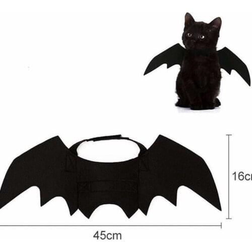 Halloween Cute Pet Clothes Dog Cat Bat Wing Dress Outfit Wings Cat Costumes Photo Xmas Party Props Headwear Pet Supplies